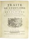 MEDICINE/SCIENCE  ALEMBERT, JEAN LE ROND D. Traité de lÉquilibre et du Mouvement des Fluides.  1744